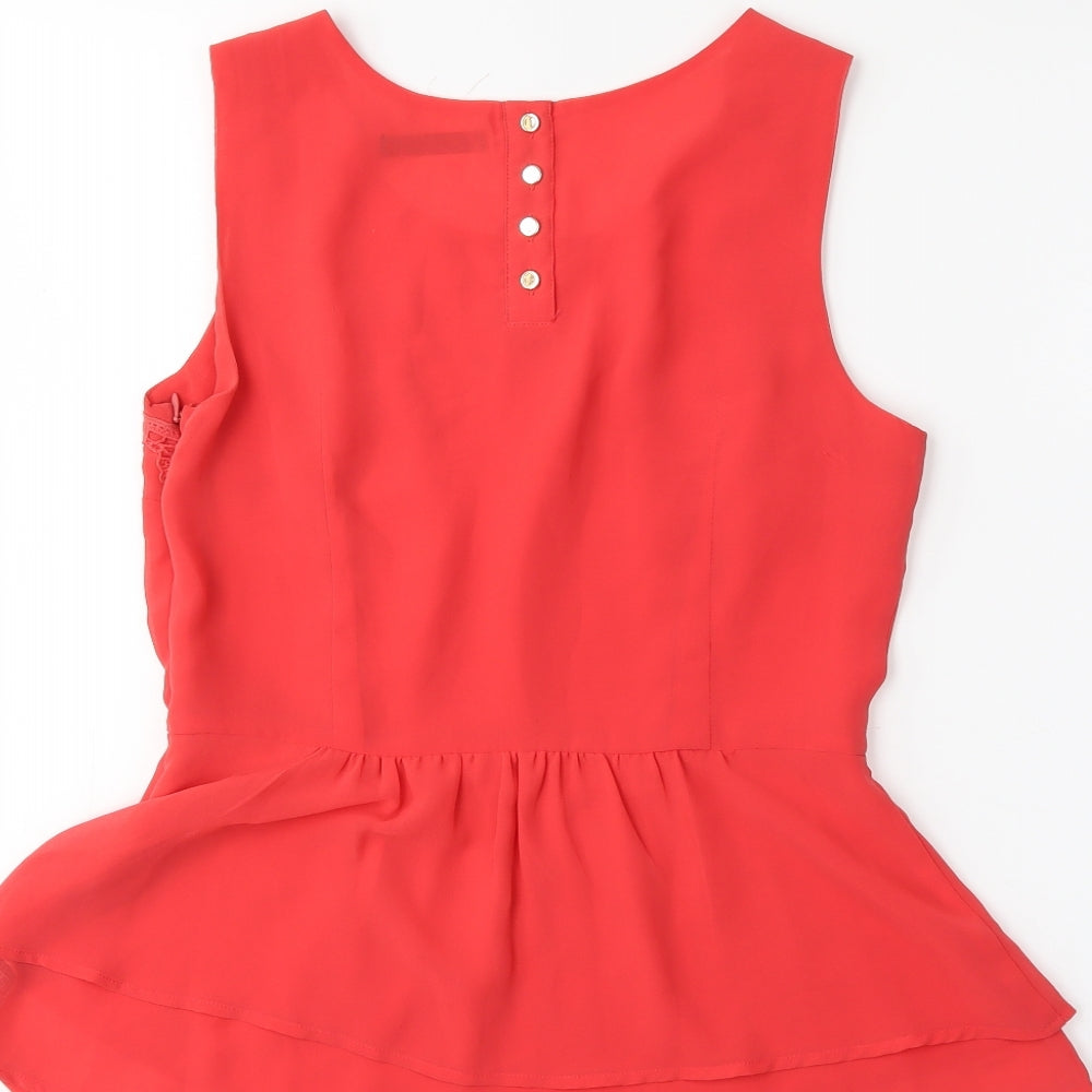 DUNNES Womens Orange Basic Blouse Size 10