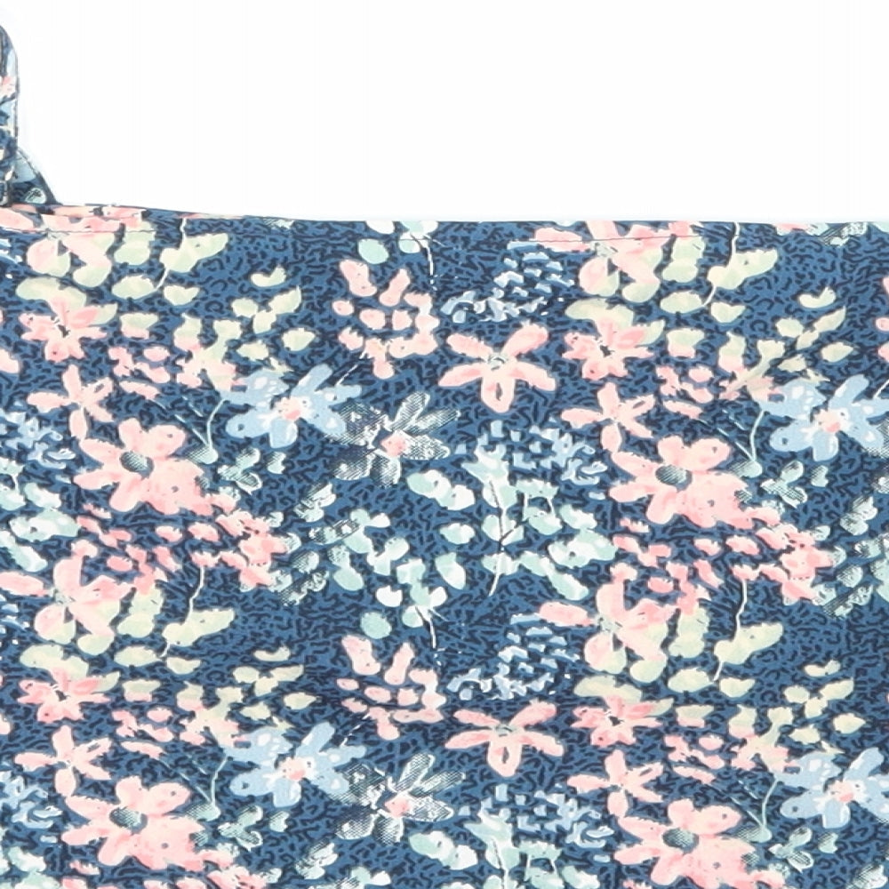 Kylie Girls Blue Floral Basic Tank Size 12 Years