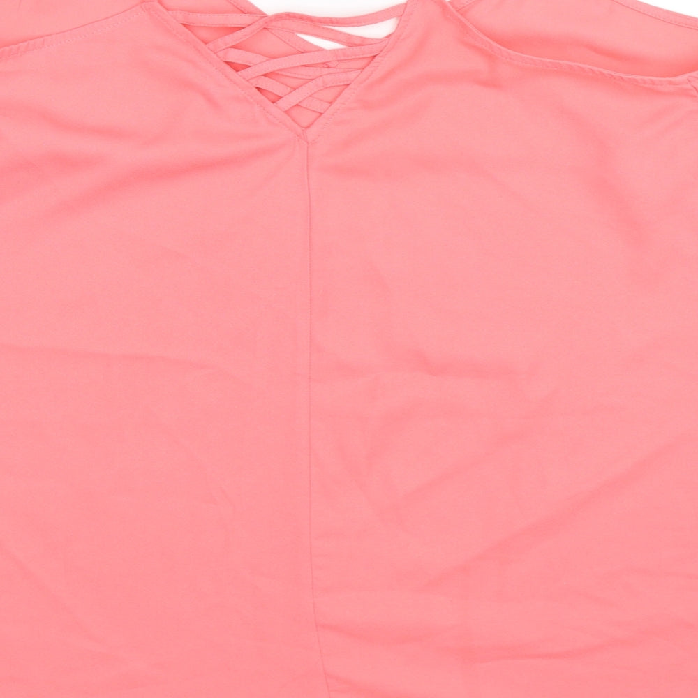 Yours Womens Pink Basic Tank Size 16