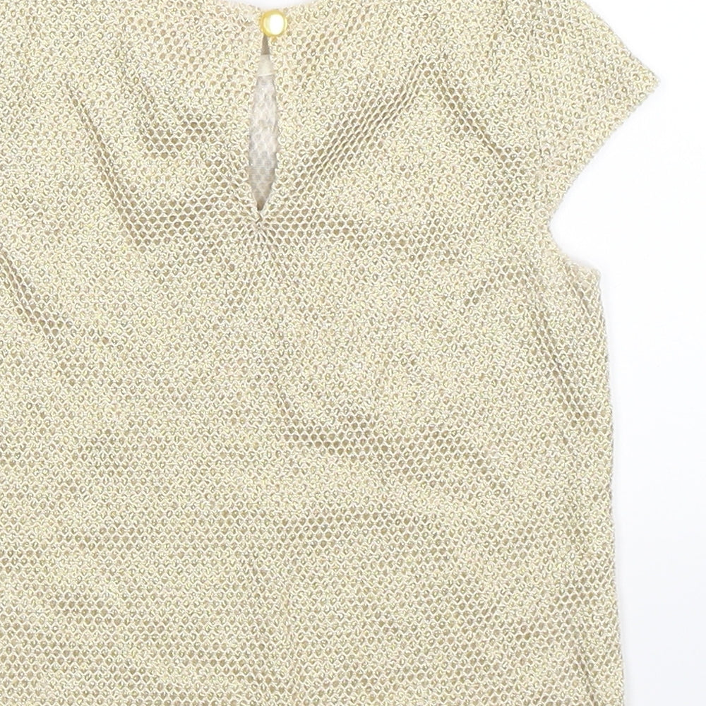 FG4 Girls Gold Basic T-Shirt Size 2-3 Years