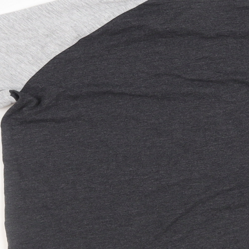 George Boys Grey Solid Pyjama Top Size 8-9 Years - Dino snore graphic