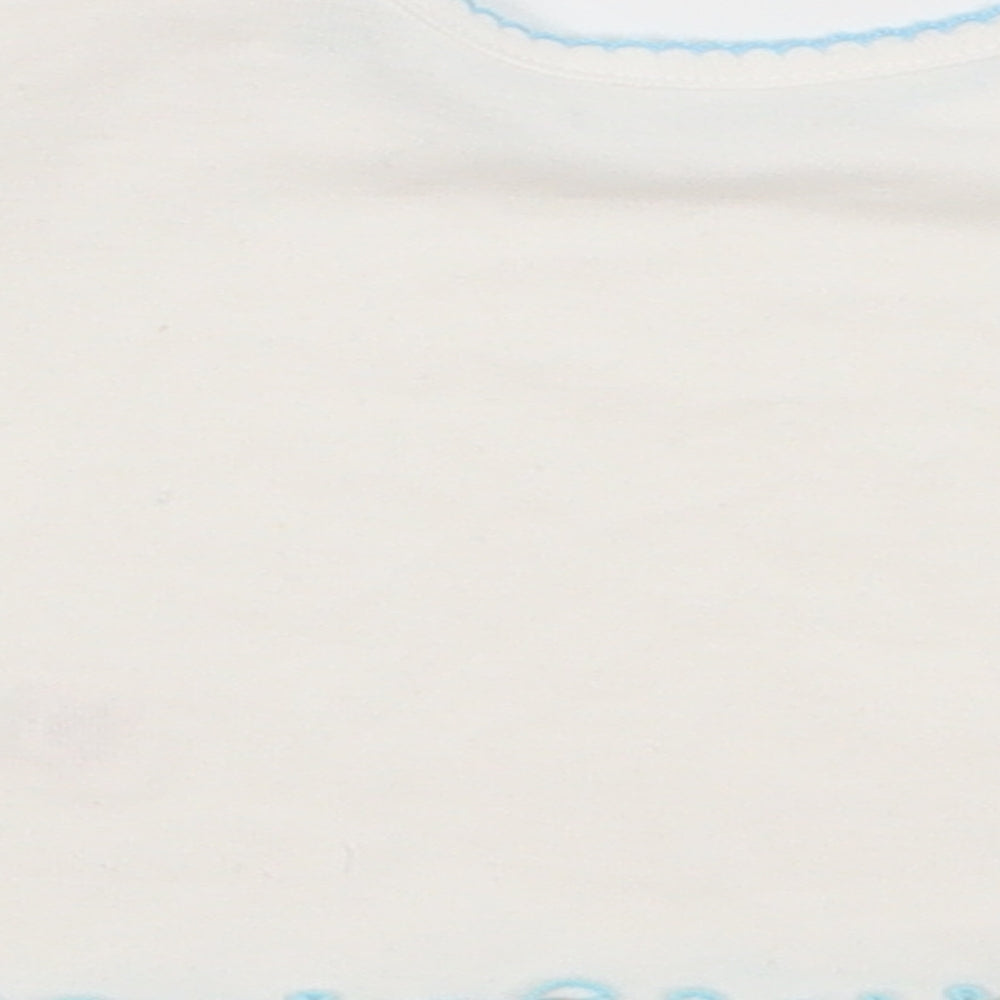 first needs White Basic T-Shirt Size 3-6 Months - flowers on arms