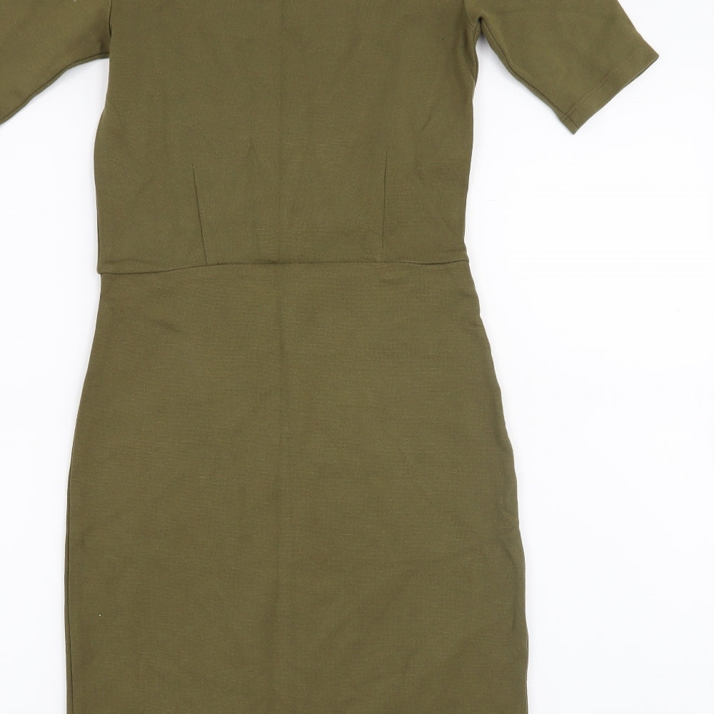 Topshop Womens Green Bodycon Size 8