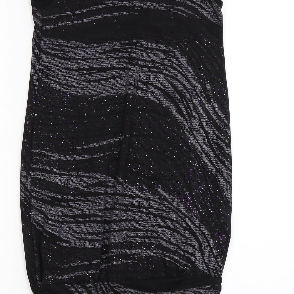 Dorothy Perkins Womens Grey Striped Tunic T-Shirt Size 8
