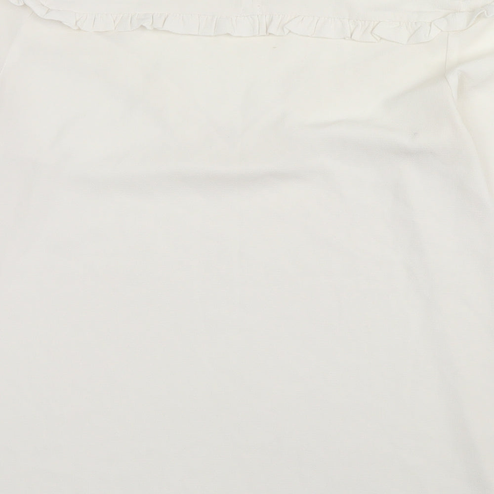 New Look Womens White Basic Blouse Size 10
