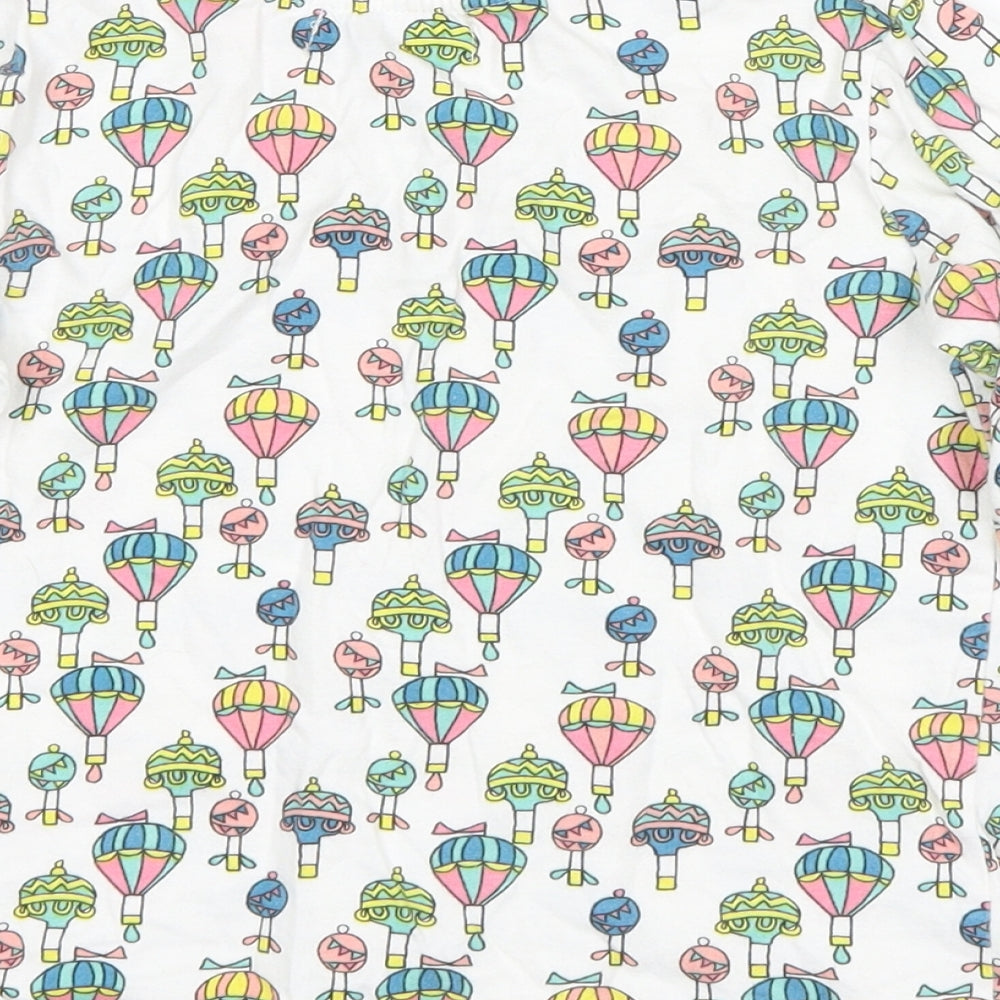Their Nibs Girls White Spotted Basic Casual Size 5-6 Years - Hot Air Balloon