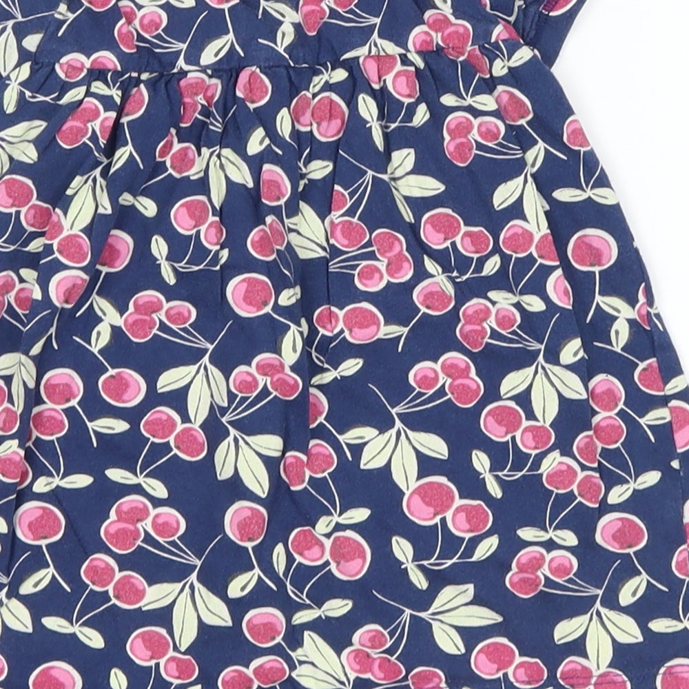 Gap Blue Spotted T-Shirt Dress Size 18-24 Months - cherries