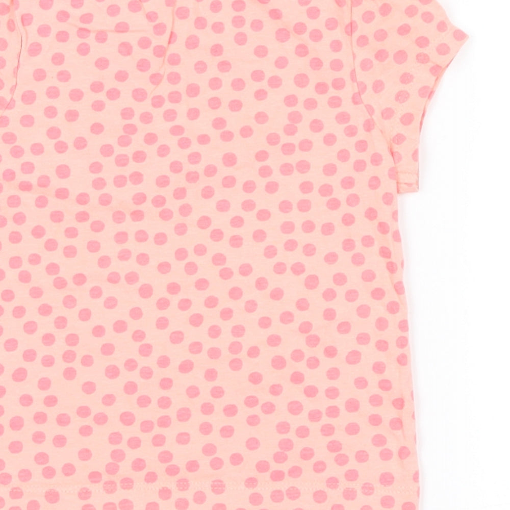 George Pink Spotted Basic T-Shirt Size 12-18 Months