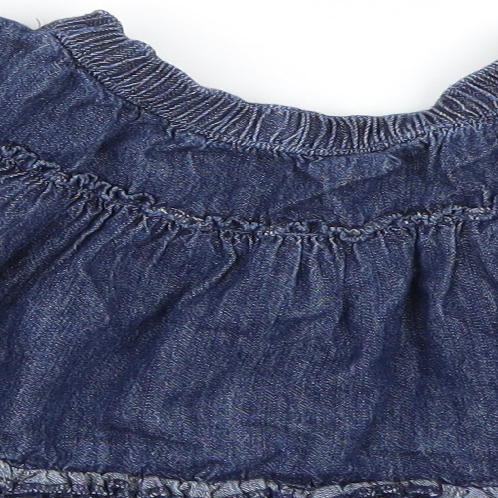 George Girls Blue Denim Skater Skirt Size 2-3 Years