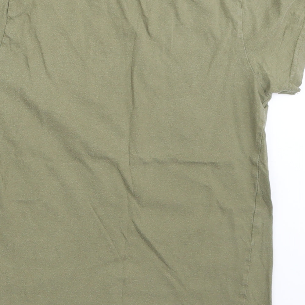 Primark Girls Green Basic T-Shirt Size 6-7 Years