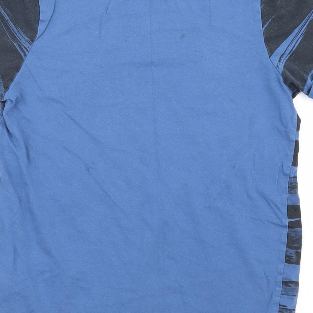 F&F Girls Blue Striped Basic T-Shirt Size 10-11 Years