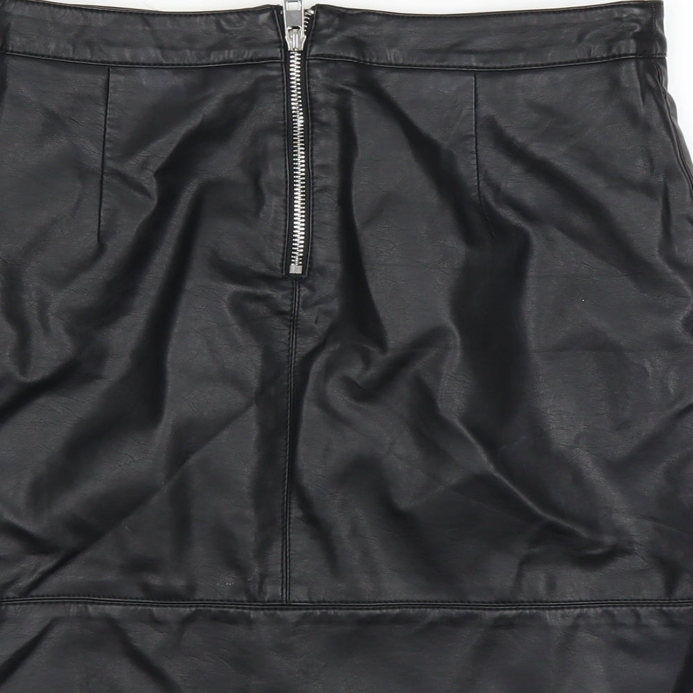 Dorothy Perkins Womens Black A-Line Skirt Size 8