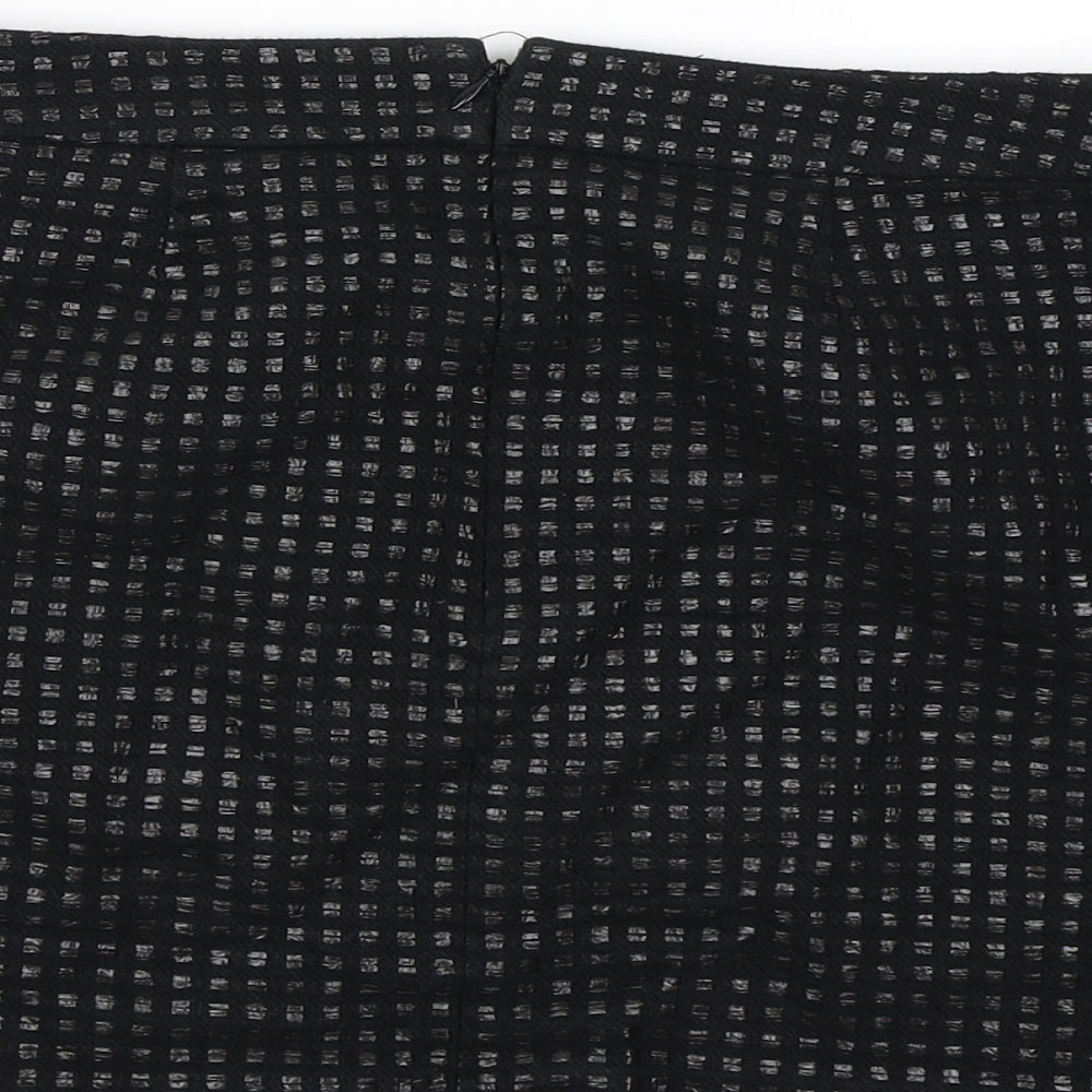 Gap Womens Black Check A-Line Skirt Size 6