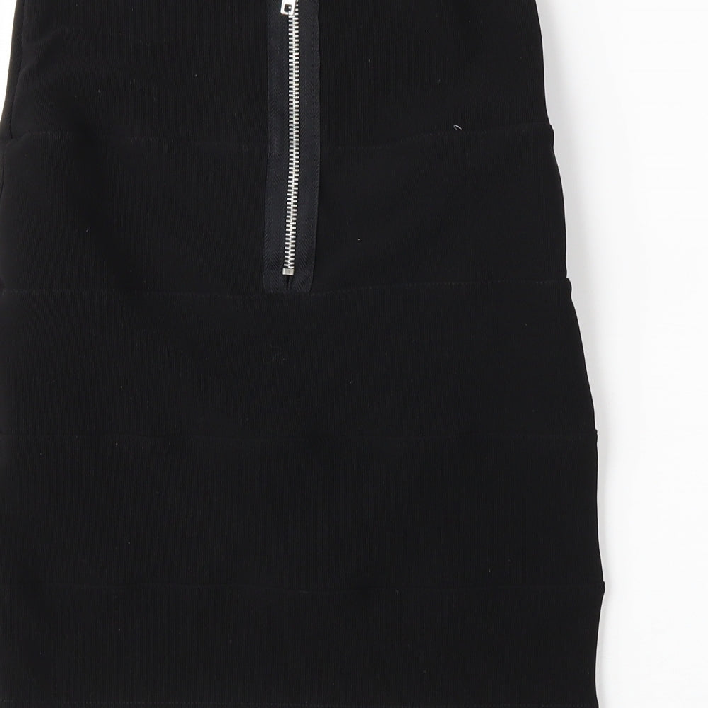 Preworn Womens Black Mini Skirt Size 8