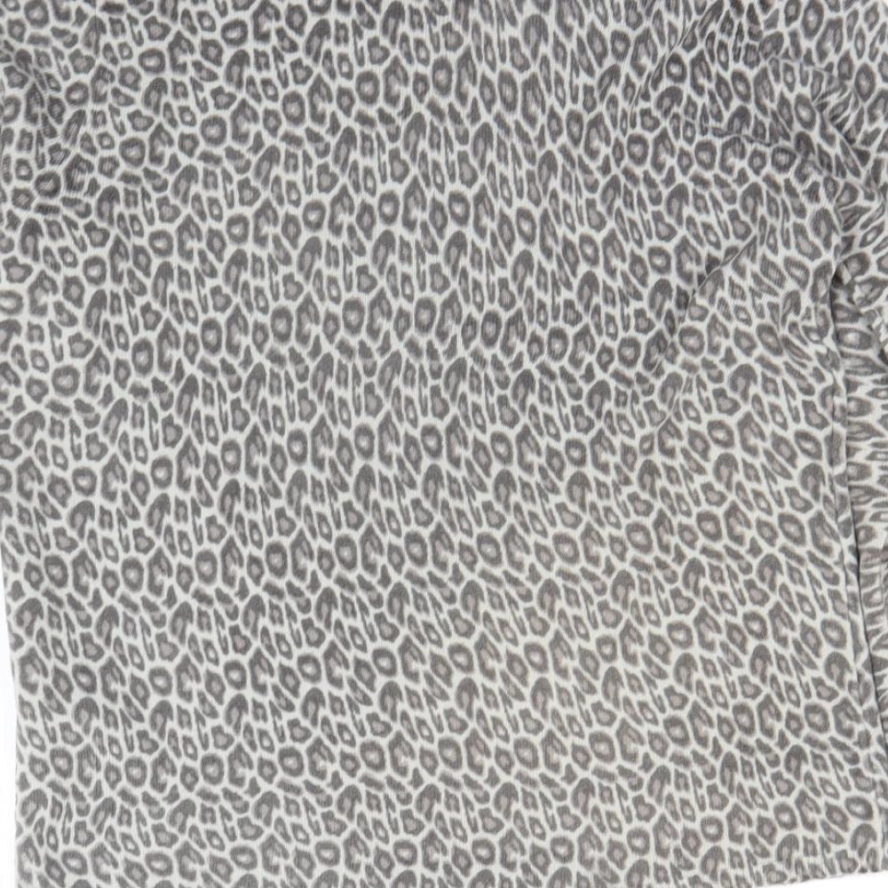 Atmosphere Womens Grey Animal Print Pullover Jumper Size 12