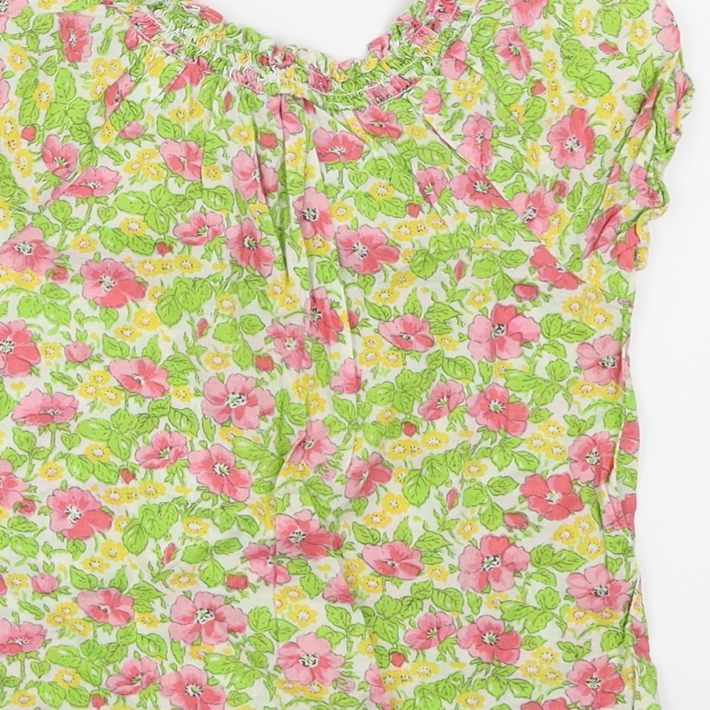 NEXT Girls White Floral Basic T-Shirt Size 2-3 Years