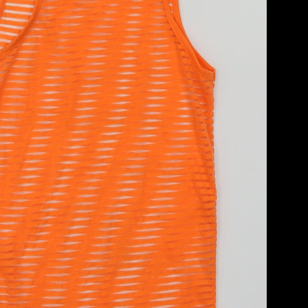 yd Girls Orange Basic T-Shirt Size 10-11 Years