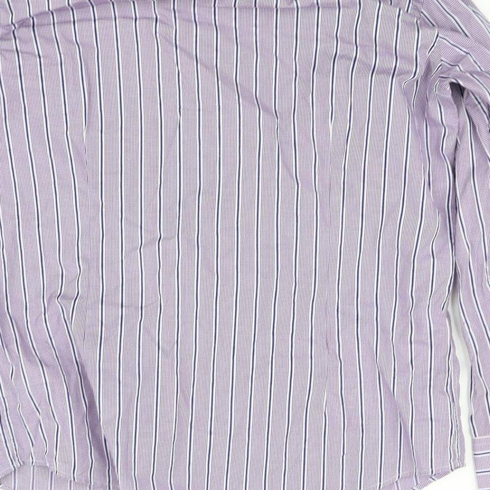 pre worn Mens Purple Button-Up Size 16