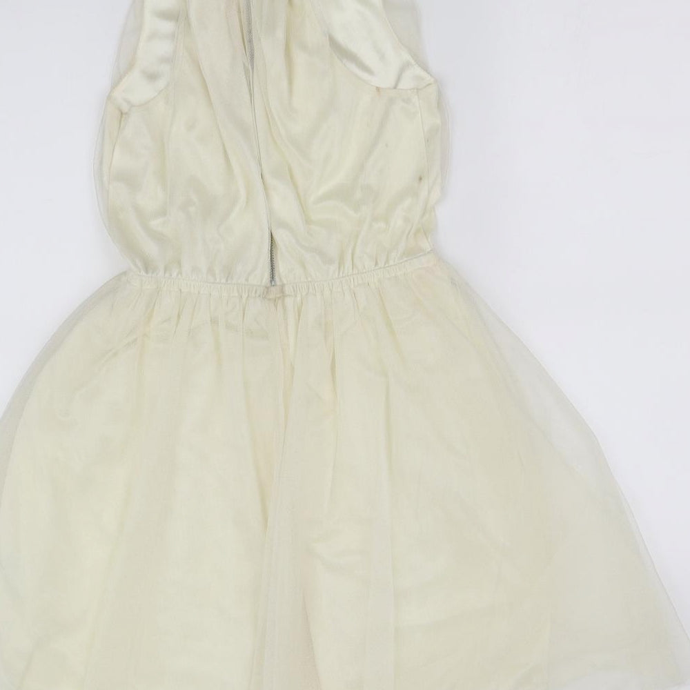 pre worn Womens White Fit & Flare Size 8