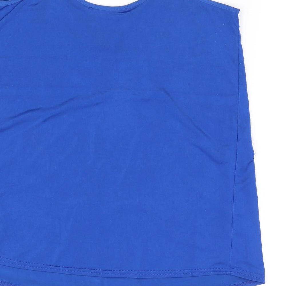 Atmosphere Womens Blue Basic T-Shirt Size 10