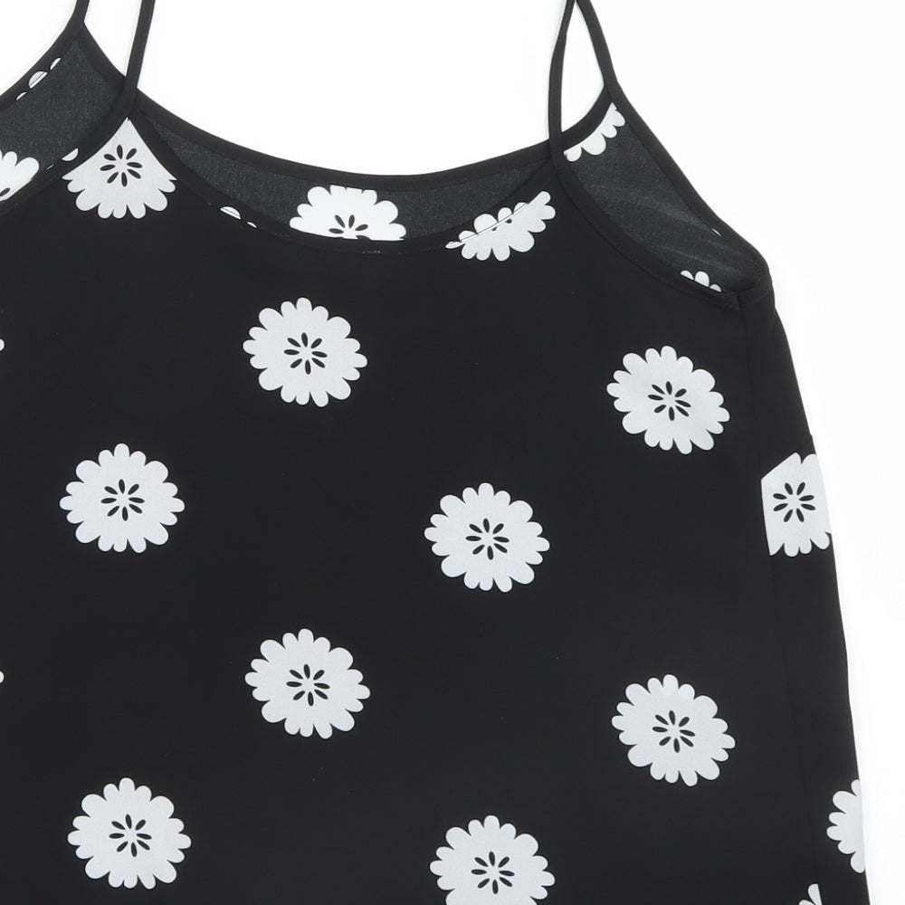 Papaya Womens Black Floral Camisole Blouse Size 8