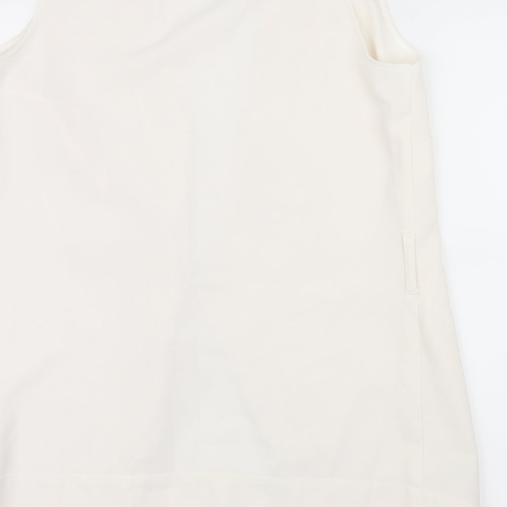 Very Womens White Gilet Jacket Size 12