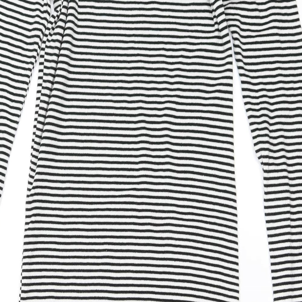 Brave Soul Womens White Striped Bodycon Size S