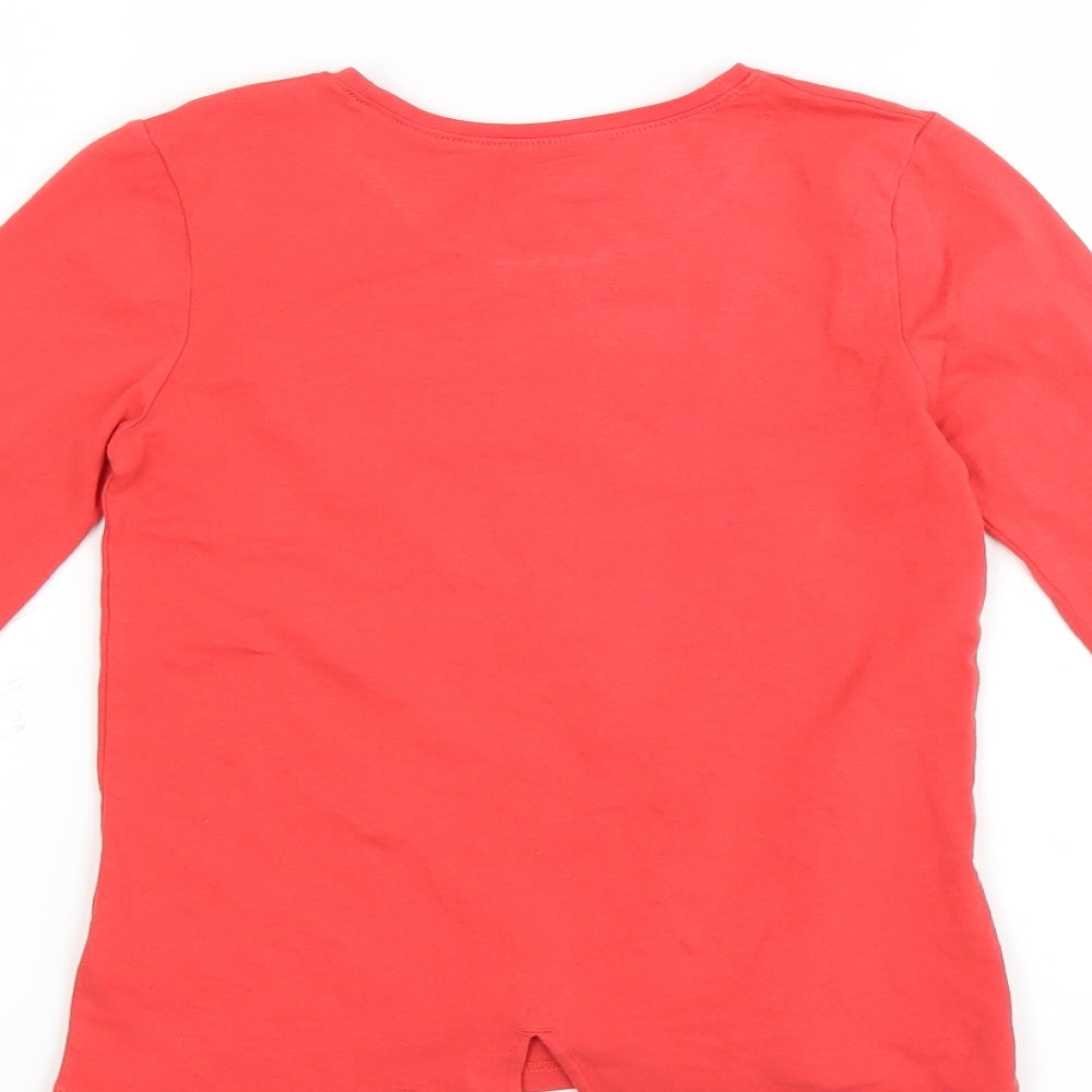 Matalan Girls Red Basic T-Shirt Size 8 Years