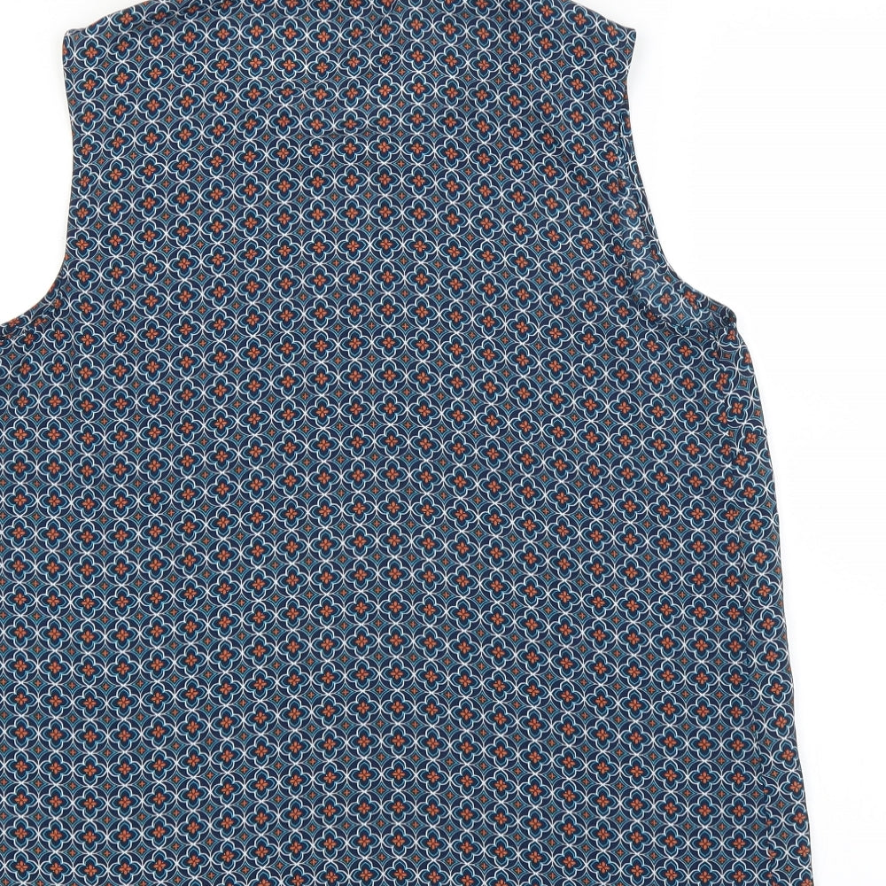 Sainsburys Womens Blue Floral Basic Blouse Size 8
