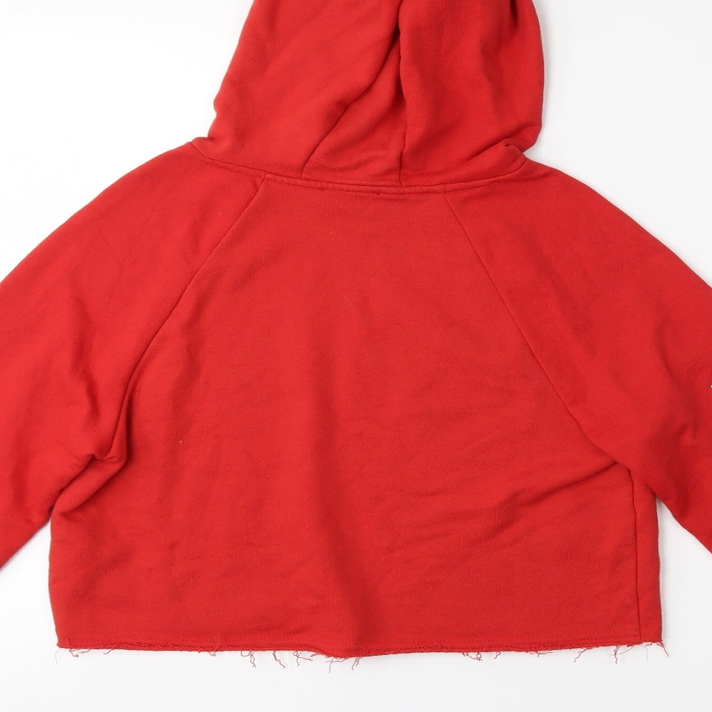 New Look Womens Red Pullover Hoodie Size 6
