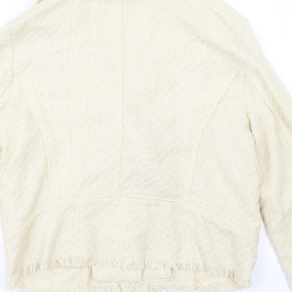 H&M Womens Ivory Jacket Size 8