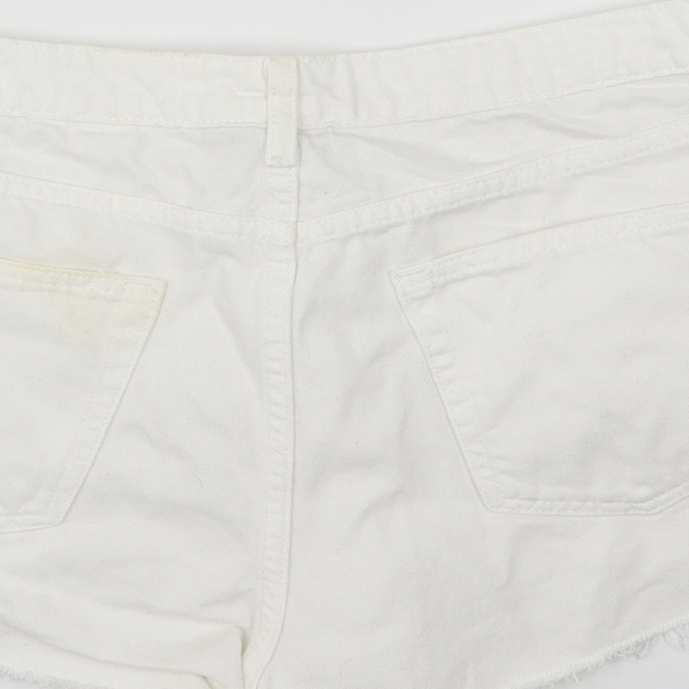 Very Womens Pink Denim Hot Pants Shorts Size 12