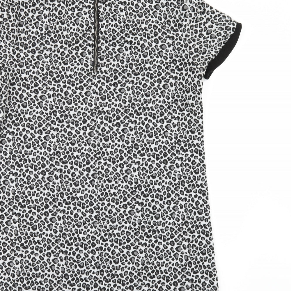 Papaya Womens Grey Animal Print Size 10