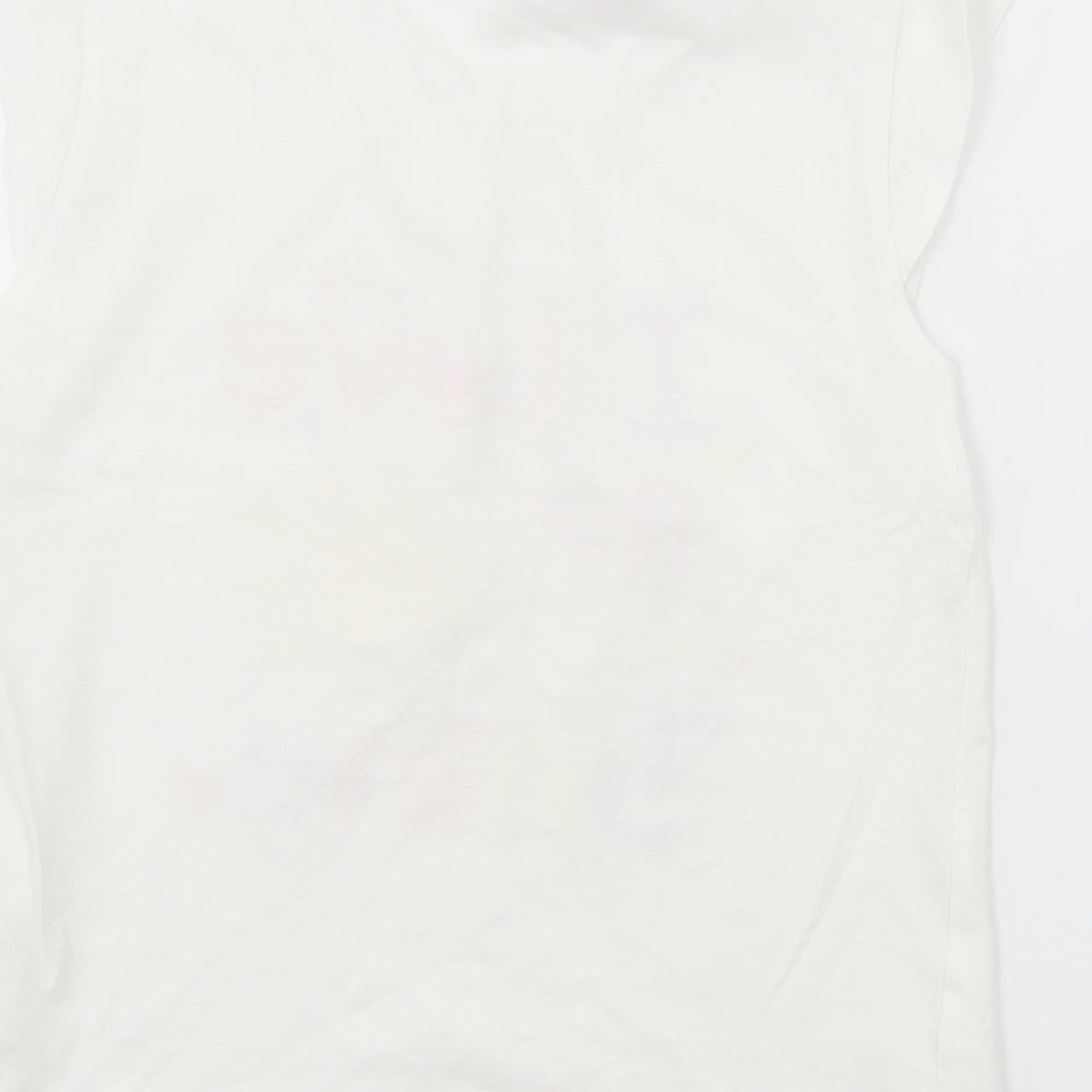 Young Dimension Girls White Jersey Basic T-Shirt Size 7-8 Years - I love Sunshine
