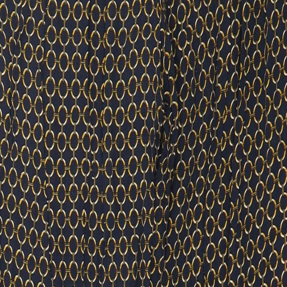TU Womens Blue Geometric Trousers Size 8 L29 in
