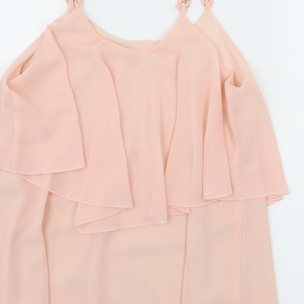 Preworn Womens Pink Chiffon Camisole Tank Size S
