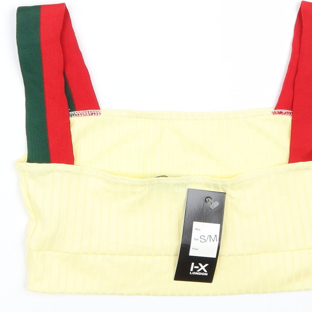 I X london Womens Yellow Cropped Tank Size M