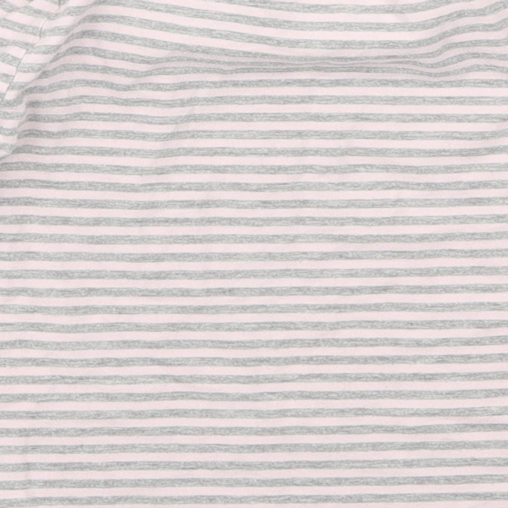 George Girls Pink Striped Basic T-Shirt Size 4-5 Years