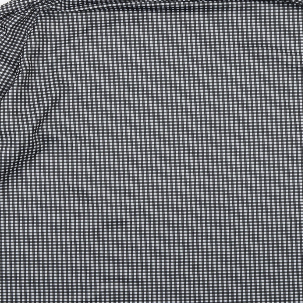 Preworn Womens Black Check Basic Blouse Size XL