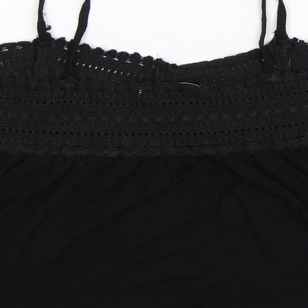 Lefties Womens Black Cropped Tank Size M
