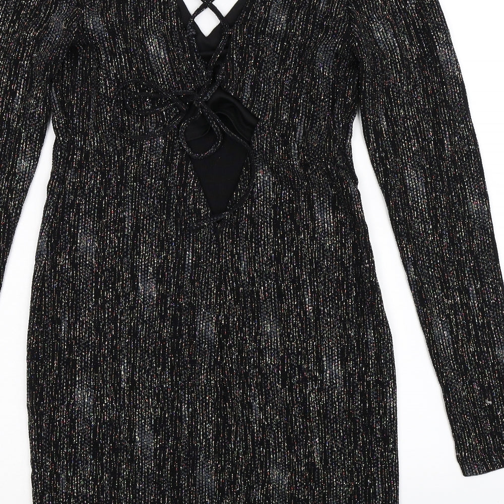 Topshop Womens Black Bodycon Size 10