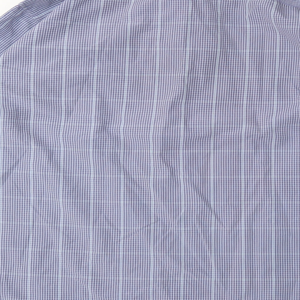 Island Earth Mens Black Plaid Button-Up Size L