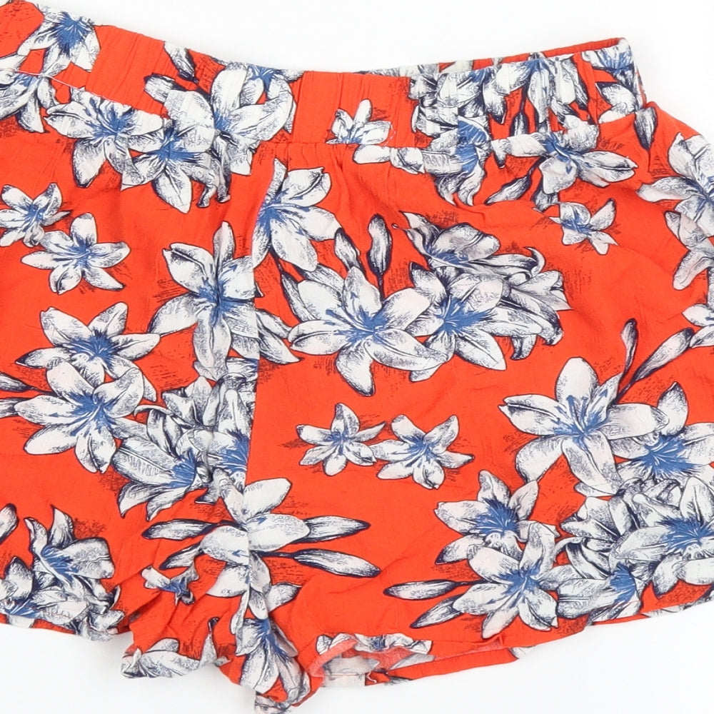 F&F Womens Red Mom Shorts Size 8