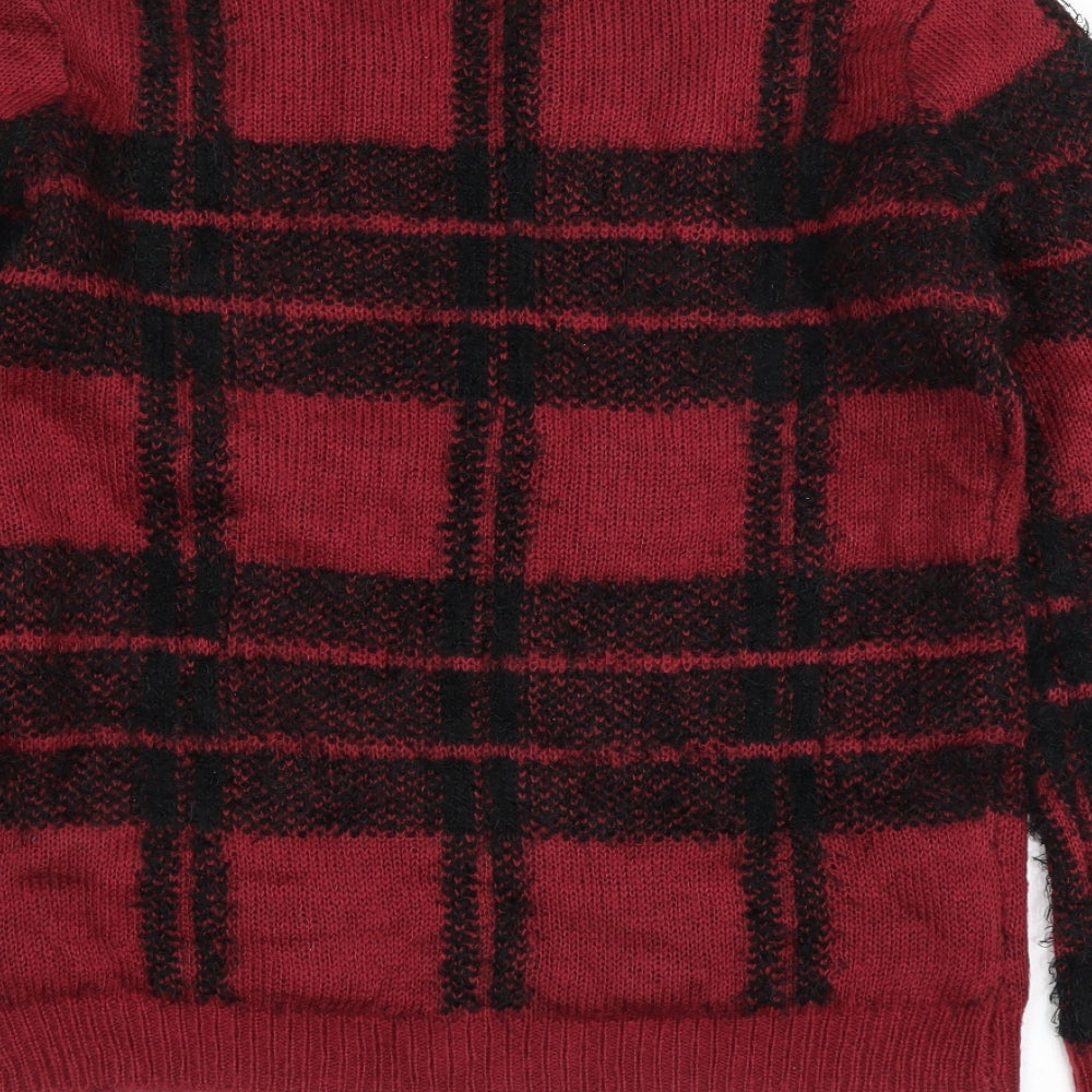 New Look Womens Red Pullover Jumper Size 12