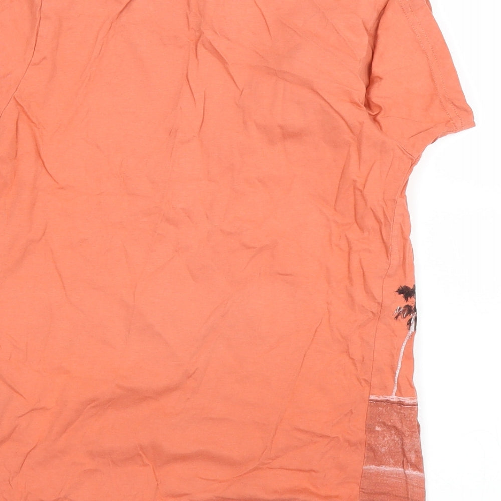 H&M Boys Orange Basic T-Shirt Size 9-10 Years