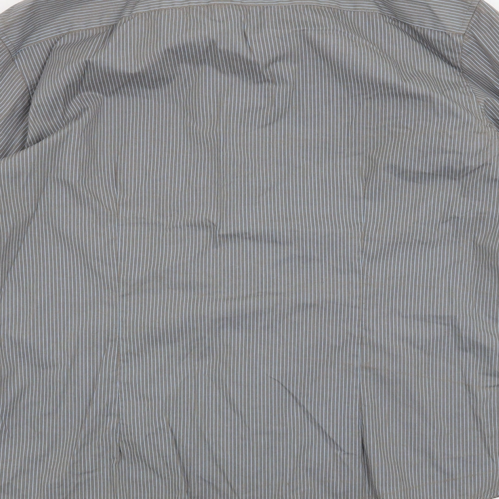 Burton Mens Grey Striped Button-Up Size M