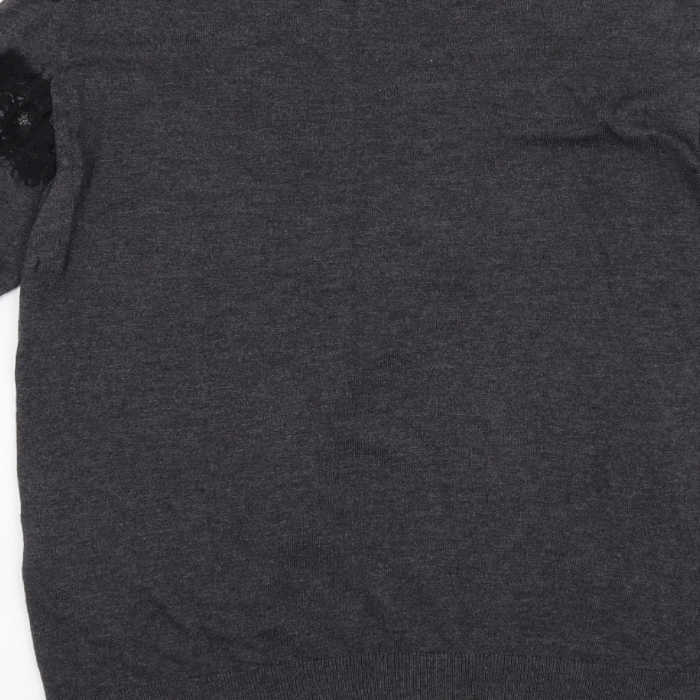 Warehouse Womens Grey Pullover Jumper Size 6