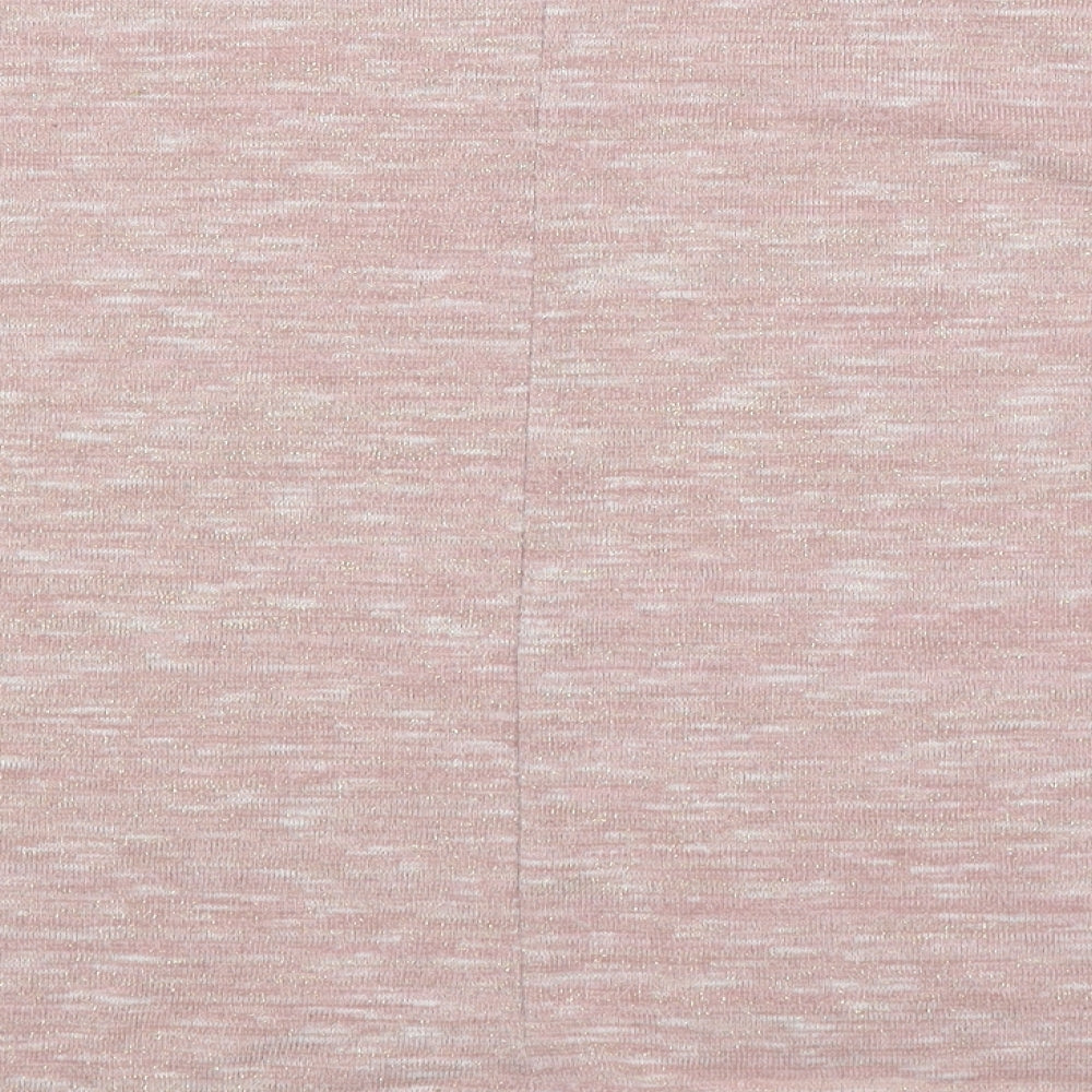 Brand and care label for Love To Lounge women’s pink solid knit top pyjama top, size XS, - rose gold