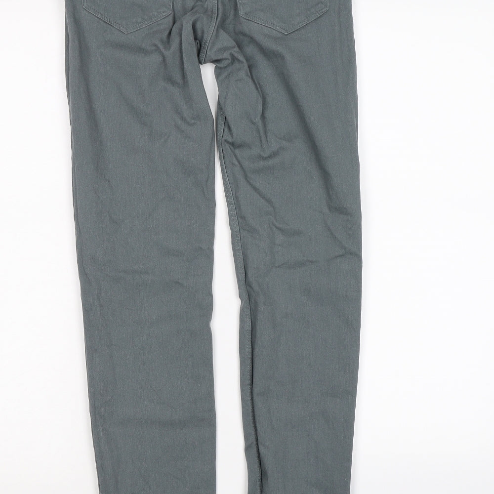 H&M Womens Grey Denim Skinny Jeans Size 8 L28 in