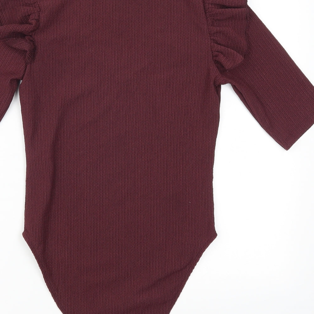 New Look Womens Red Bodysuit One-Piece Size 10